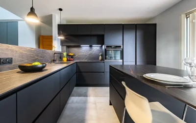 Réalisation d’une cuisine moderne haut de gamme à Noiron